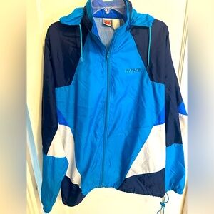 Nike Vintage Men's Multicolored Full Zip Long Sleeve Windbreaker Jacket Size XL